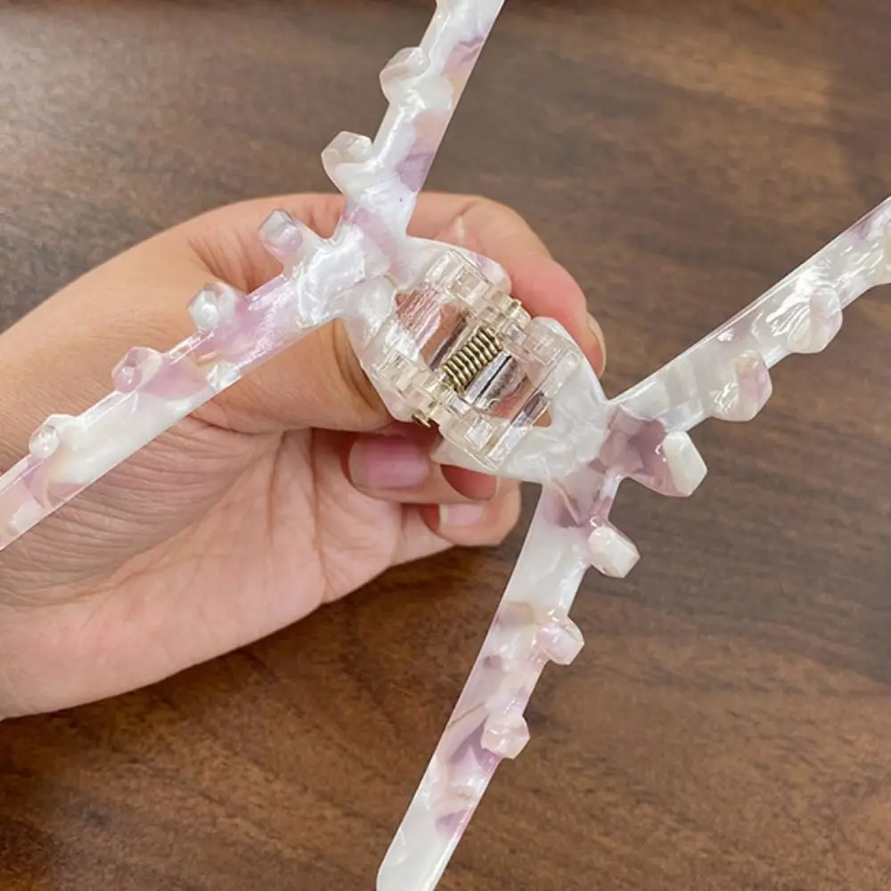 

Creative Solid Color Fresh Acetate Hair Claw Shark Clip Hairpin Cross Shark Clip Headwear Geometry Simple Hair Claw Girls