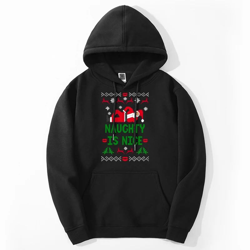 Christmas Hoodies Naughty Santa Claus Unisex Cool Tracksuit High Street Hoody Fashion Sudaderas Comfortable Bodywarm Pullovers