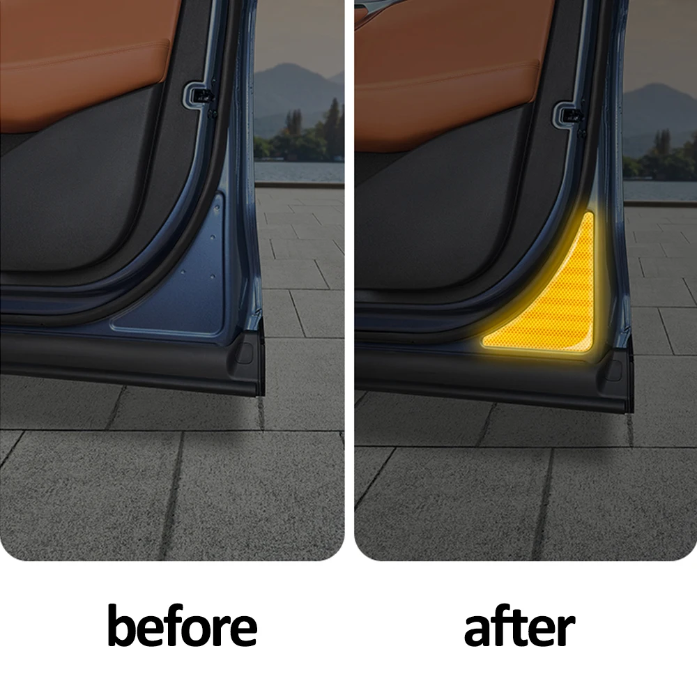 For 2024 2025 BYD Sealion 7 EV Door Reflective Warning Sticker Interior Modification Night Collision Prevention Reminder Sticker
