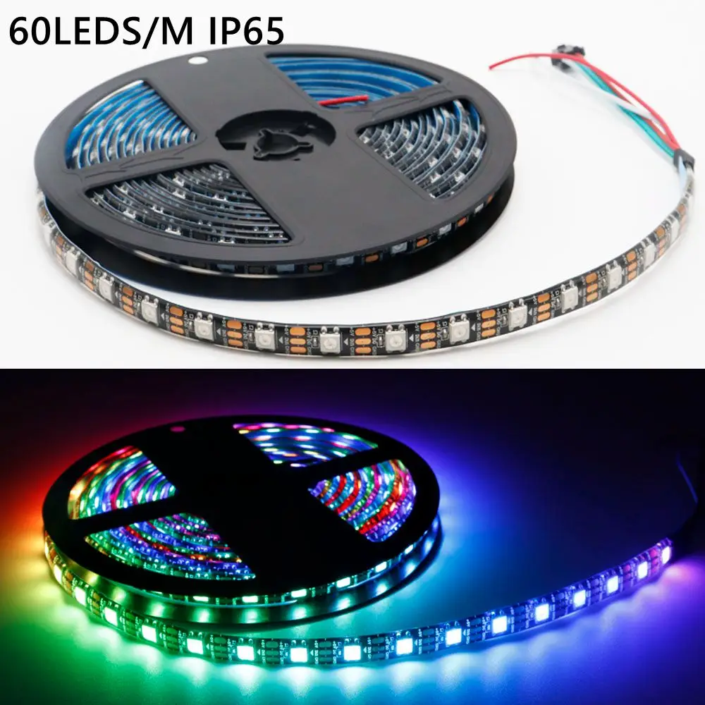 WS2812B 5M 60 black IP65 led strip