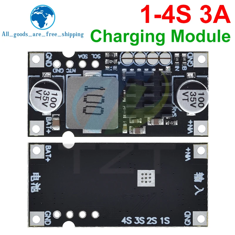 TZT 1S 2S 3S 4S 5V-26V 3A 40W Lithium Batery Charging Step-Down Module With Temperature Protection Current Adjustable