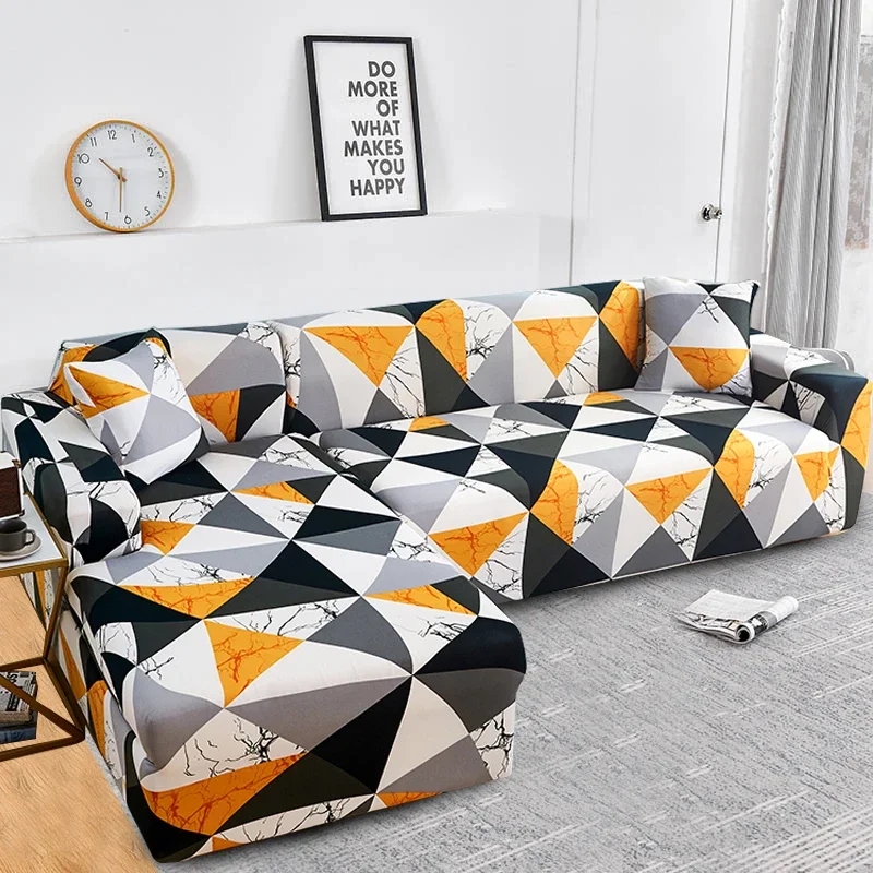 VIP LINK L Shape Need Buy 2 Pieces Corner Sofa Covers for Living Room Couch Cover Elastic Stretch Sectional Sofa Cubre Sofa