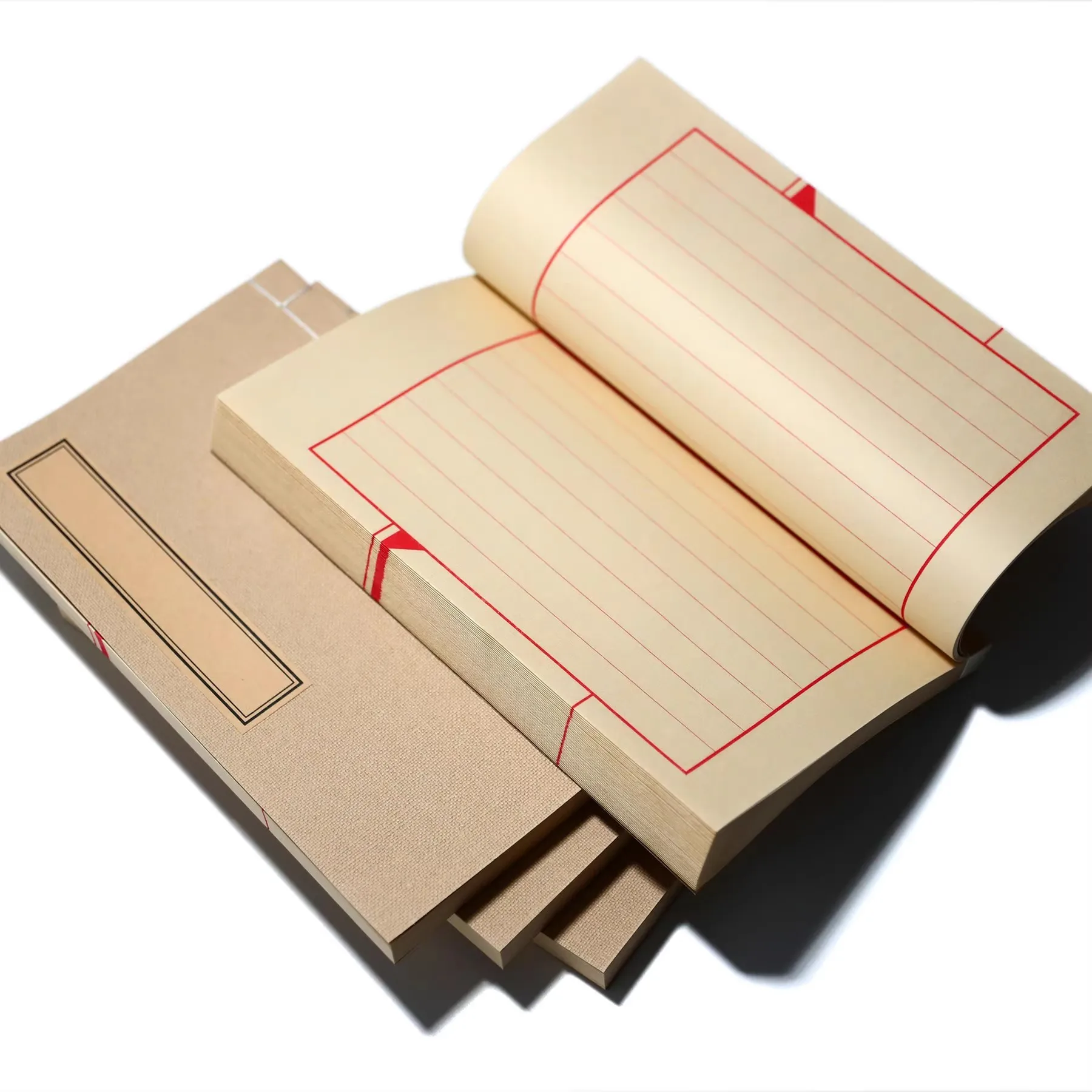Handmade Antique Thread-Bound Notebook - Shuxuan Paper for Chinese Calligraphy, Small Regular Script (Xiaokai) Practice