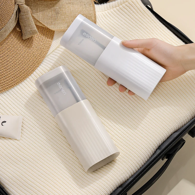 MENGNI Portable Business Trips Mouthwash Cup Set Bathroom Storage Cups Travel Toothbrush Box Toothpaste Storage Travel Water Cup