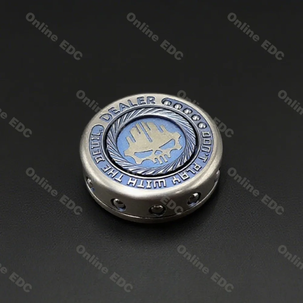 Gebruikt EDC Speelgoed LAUTIE MINI Dealer Titanium Blauw Fidget Spinner Uitverkocht Limited Edition Fidget Speelgoed Volwassenen Nieuwigheid Speelgoed