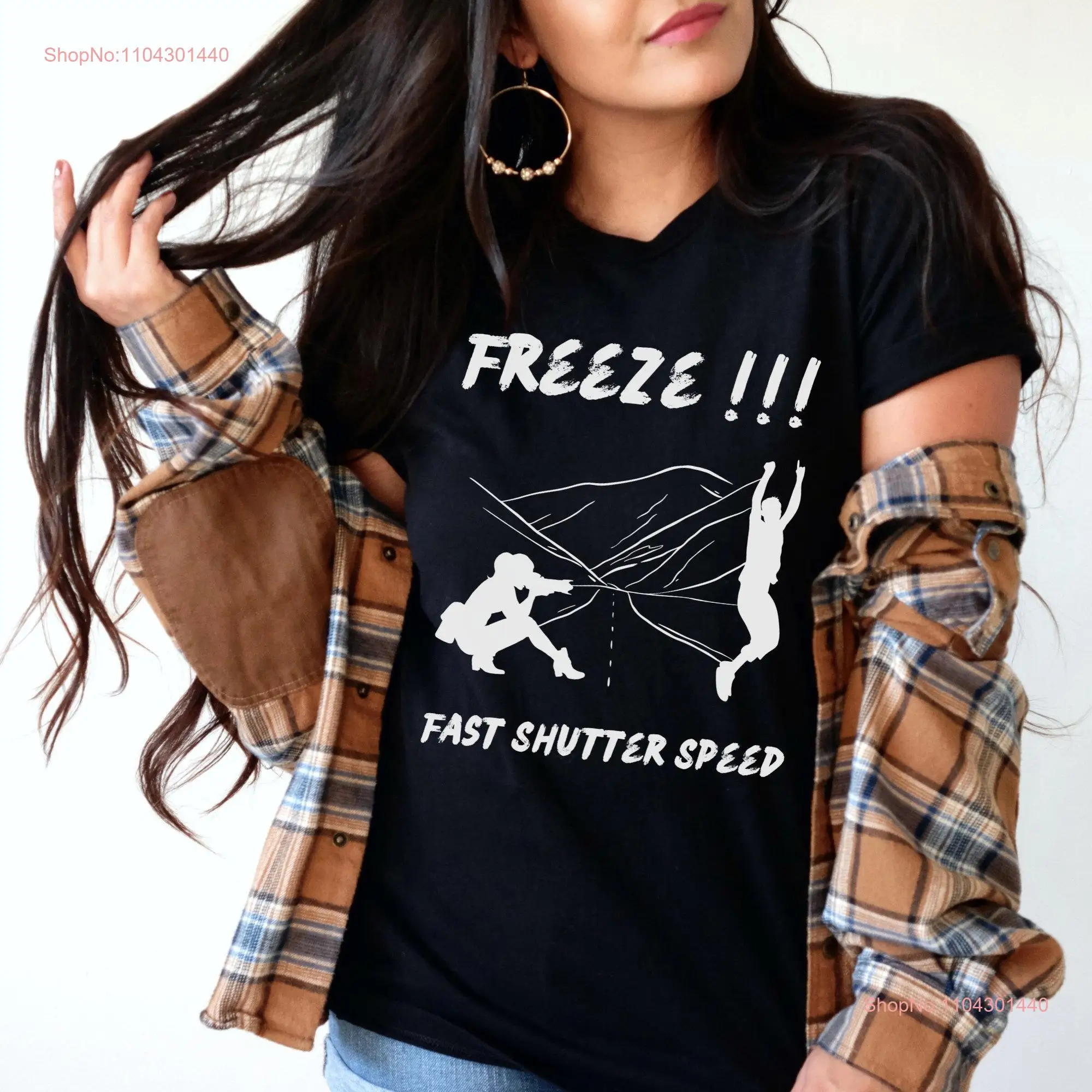 Freeze Fast Shutter Speed T shirt Photography Funny for Photographer Quirky Trendy Witty Camera Amusing Humorous Cool