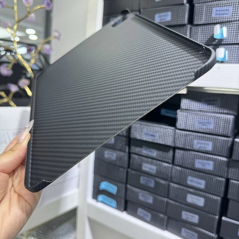 Carbon Fiber Case for Apple for iPad Pro 11" 13" inch 2024 Matte Ultra Thin Light Aramid Fiber Hard Armor Cover view 4