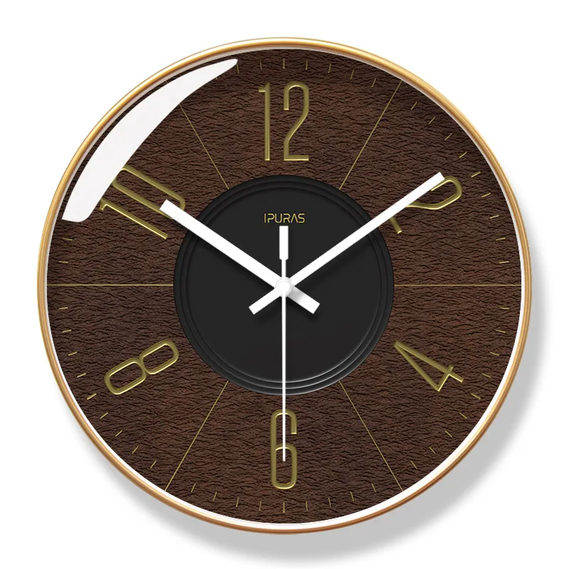 2025 New 10/12/14-inch Retro Silent Creative Wall Clock Living Room Modern Light Luxury Home Decor Fashion Nordic Quartz Clocks