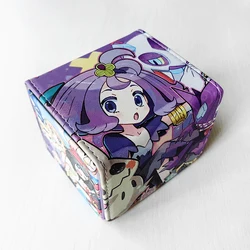 New Diy Self Made Pokemon Acerola Kawaii Card Storage Box Pu Material Universal Card Portable Storage Box Holds 100 Cards