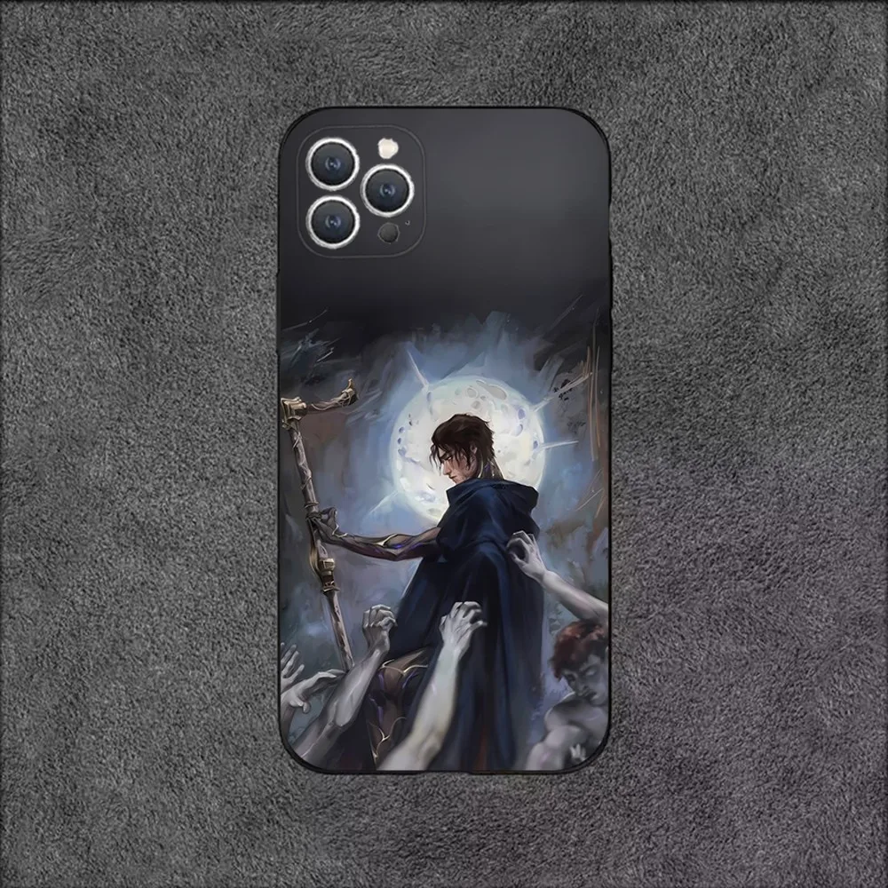 Coole Arcane V-Viktor Handyhülle für iPhone 16,15,14,13,12,11,Plus,Pro Max,XS,X,XR,SE,Mini,8,7 weiche Silikon-Schutzhülle in Schwarz