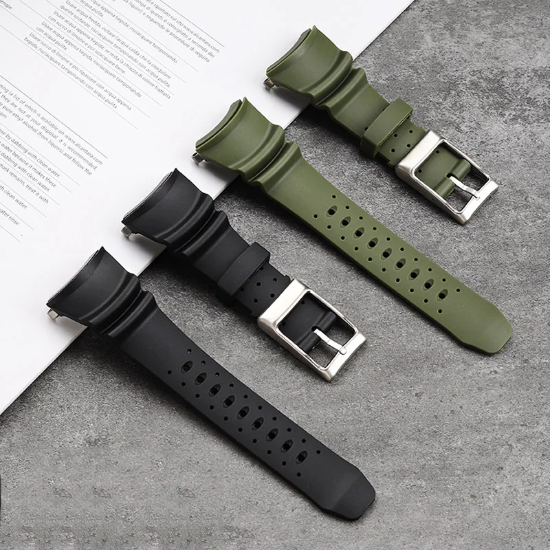 Modified High-Quality Silicone Watchband for Citizen PROMASTER series Little Monster BJ8050 BJ8057 Dive Watch strap Replacement