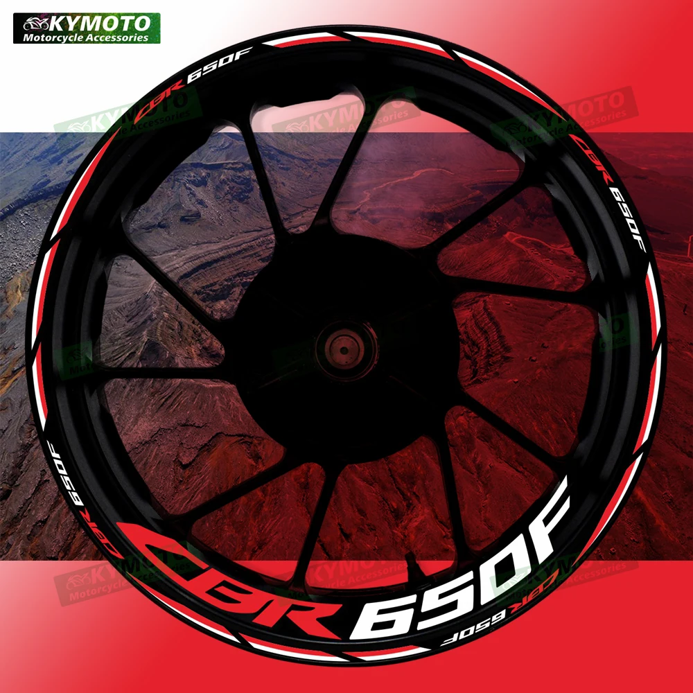 

Для Honda CBR 650F CBR650F аксессуары для мотоциклов 17-дюймовые наклейки на передние и задние колеса, наклейки на обтекатели, светоотражающий обод, украшение