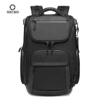 Ozuko 46x17x30 cabine mochila grande capacidade mochilas à prova dwaterproof água 15.6 portátil mochila de viagem negócios masculino saco usb moda
