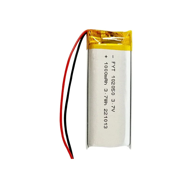 102050 3.7V 1000mAh Lipo Cells Lithium Polymer Rechargeable Battery for GPS Recording Pen LED Light Beauty Instrument with PCB