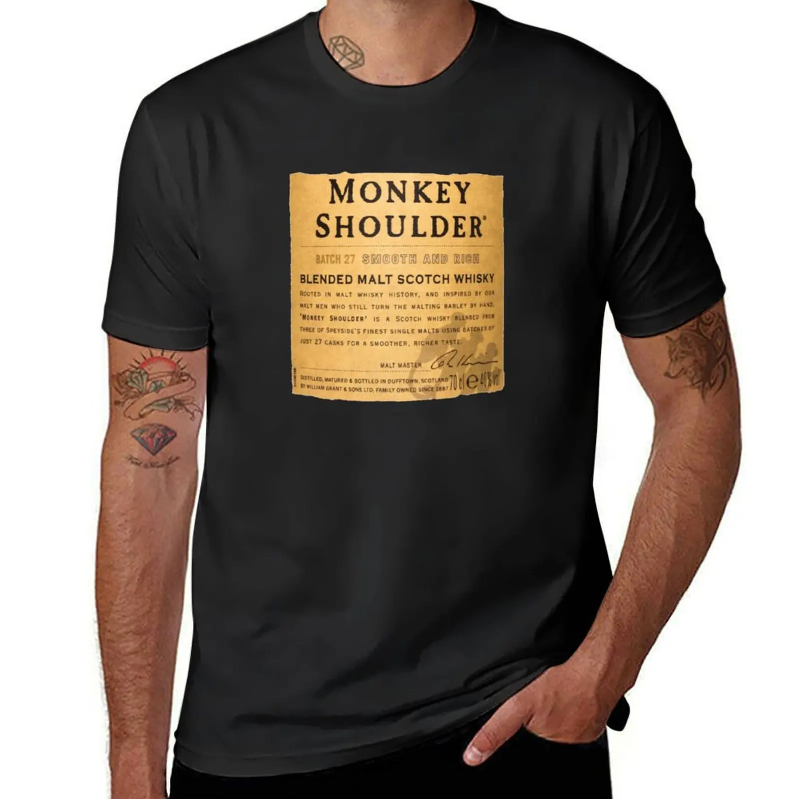 Vintage monkey shoulder T-Shirt Blouse Short sleeve tee mens vintage t shirts