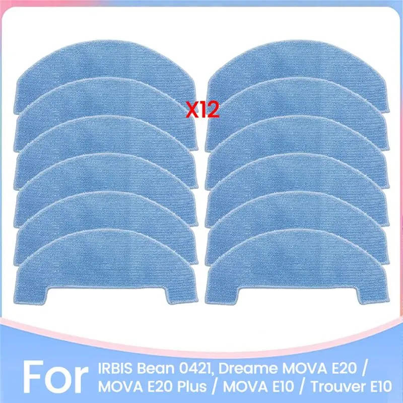AEE4-Mop Cloth Pads For Dreame MOVA E20 / MOVA E20 Plus / MOVA E10 / Trouver E10 For IRBIS Bean 0421 Spare Parts