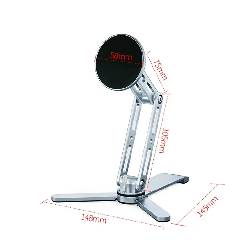 Strong Magnetic Tablet Holder Handheld Selfie Tripod For iPad iPhone 360° Rotatable Foldable For Travel&Desktop Convenient Model