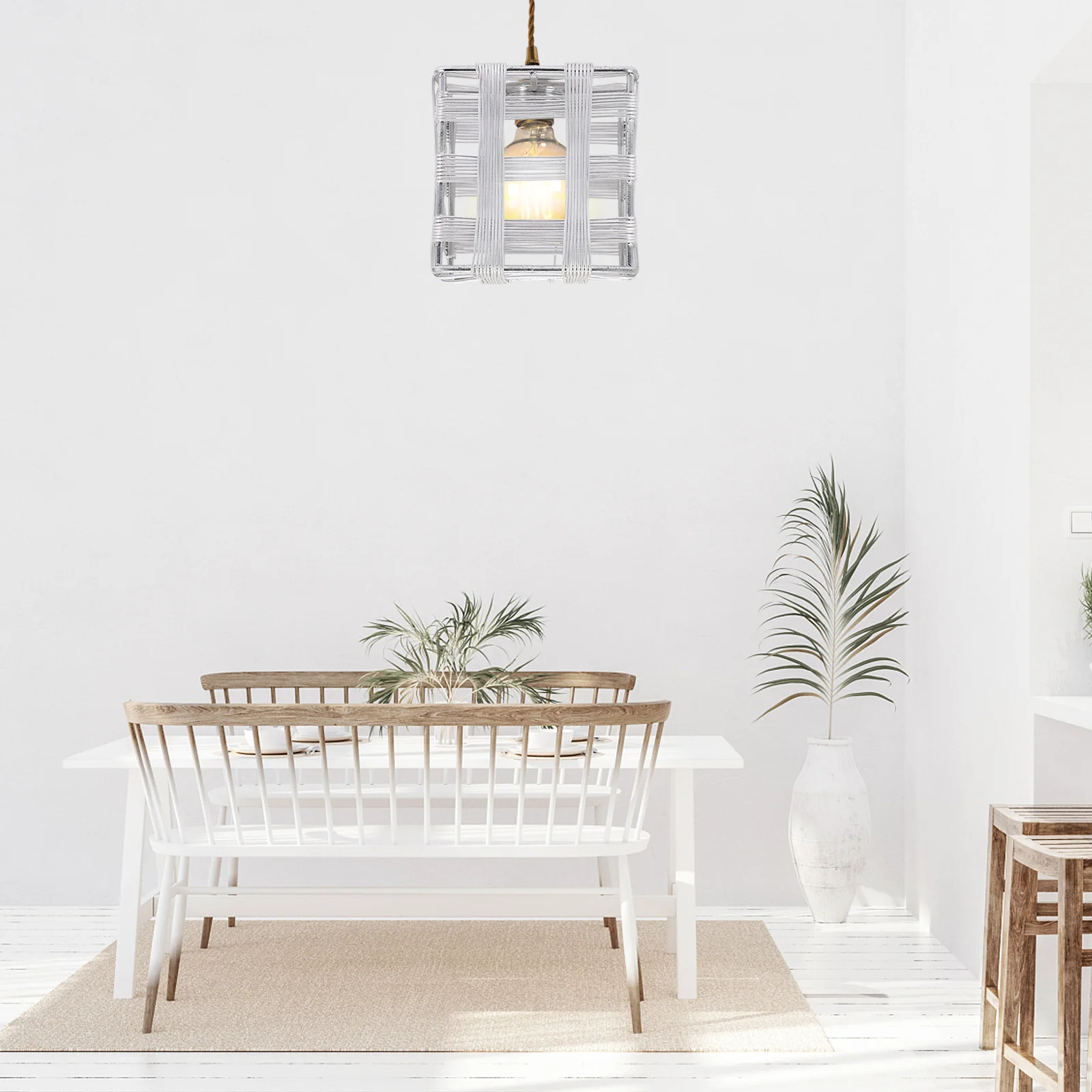 

Small Modern Aluminum Lamp Shade G9 Base Indoor Light Cover Metal Lampshade Weaving Ceiling Pendant Lamp Cover