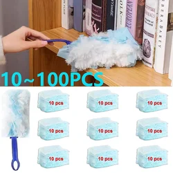 10 ~ 100 adet yedek kafaları silgi mikrofiber temizlik için tek kullanımlık kısa silgi ev ofis güneşlikler yüzey toz temiz aracı