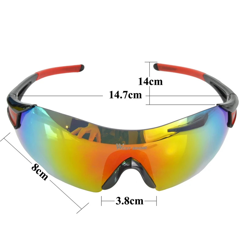 WEST BIKING Men Cycling Sunglasses Road Bike Cool Biking Sunglasses UV400 Multicolor Sport Motorcycle Windproof Sunglasses