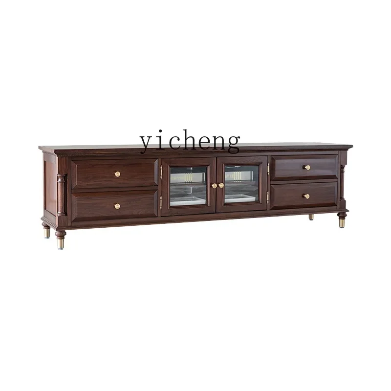 

Tqh Solid Wood TV Cabinet American Solid Wood Light Luxury Modern Simple Solid Wood American Furniture