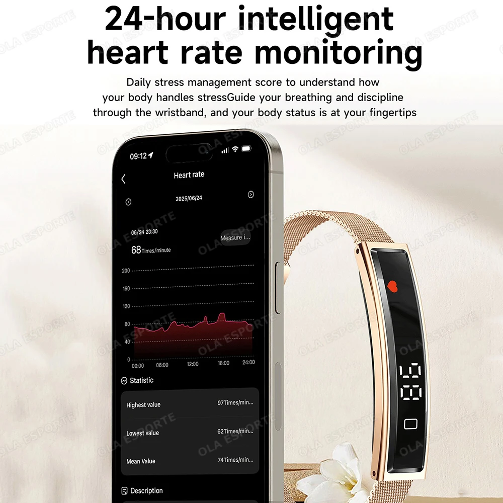 New Women Smart Bracelet With Heart Rate Monitor Activity Fitness