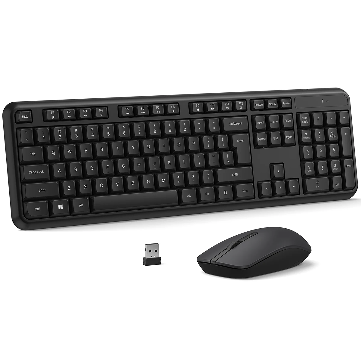 

2.4G Wireless Keyboard Mouse Set 104 Keys Silent Keyboard 800-1600DPI Optical Mouse Ergonomic Office Computer for PC Laptop