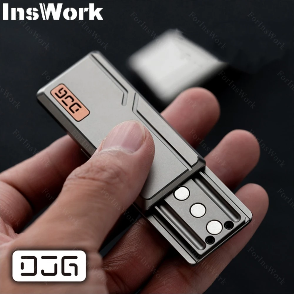 DJGED Tuning Fork Push Slider Mechanical Structure Metal Toys EDC Fidget