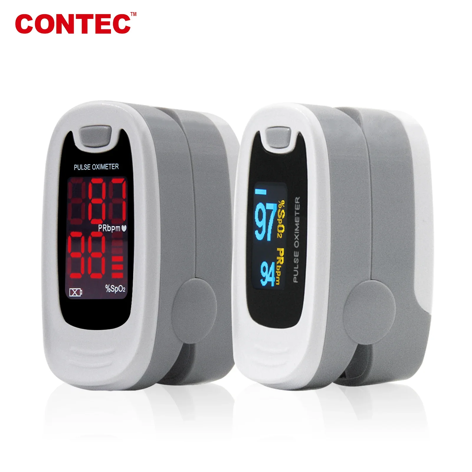 Health Care LED CONTEC Finger Pulse Oximeter Blood Oxygen Saturation Meter Heart Rate Monitor OLED Oximetro De Dedo Monitor