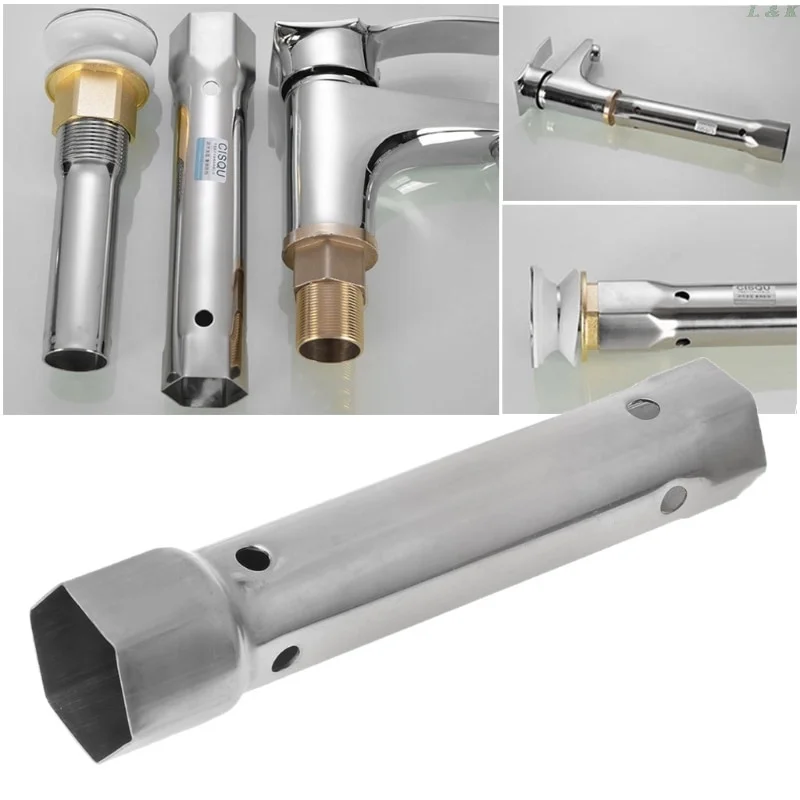 Pipe Spanner Repair Tool Allen Key Ring Socket Wrench Ratchet Sink Hexagon