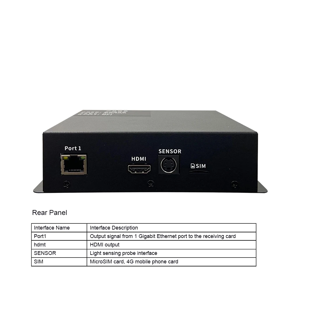 MP1 MP2 Full-color Networked Playback Box LED Screen Control System Asynchronous Supports WIFI