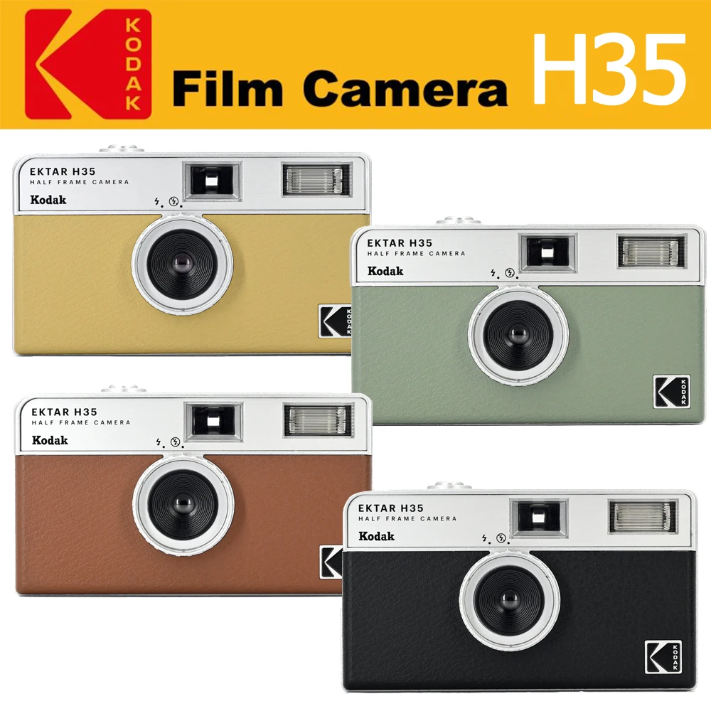 KODAK EKTAR H35 Half Frame Rangefinder Camera 35mm Film Camera 135 Film Non Disposable Film Camera With Flash Light