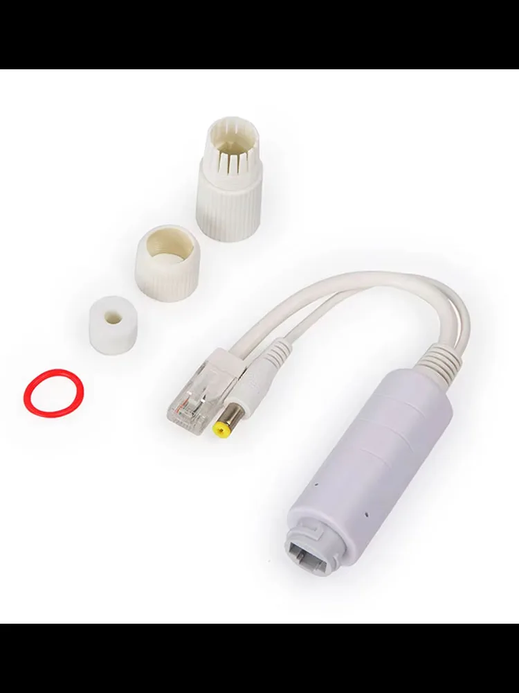 HKBTM Waterproof POE Splitter DC 12V IEEE 802.3af 100Mbps Power over Ethernet for IP Cameras NVR System Wifi Connection AP