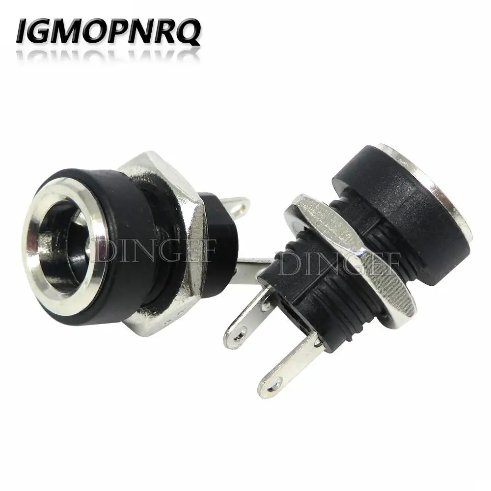 DC-022B 3A 12v for DC Power Supply Jack Socket Female Panel Mount Connector 5.5 mm x 2.1mm 5.5 mm x 2.5mm DC022B Connector ibuw