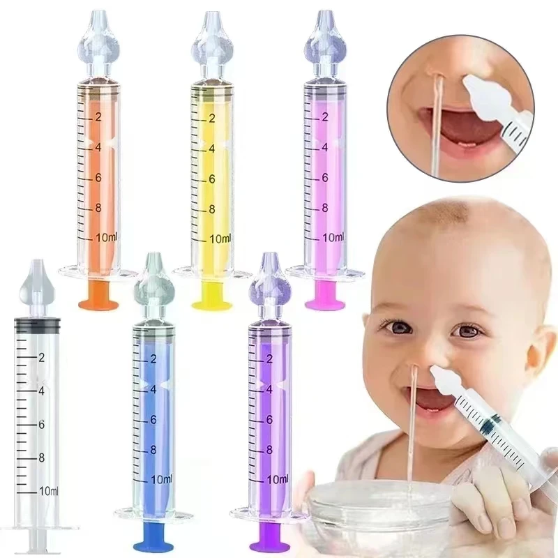 Baby Nasal Aspirator Professional Syringe Nasal Irrigator Nose Cleaner Rinsing Device Reusable Nose Washing for Children