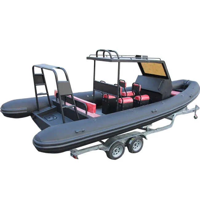 RHIB 760 High Speed Cruising Orca Hypalon Aluminum RIB Inflatable Boat for Sale