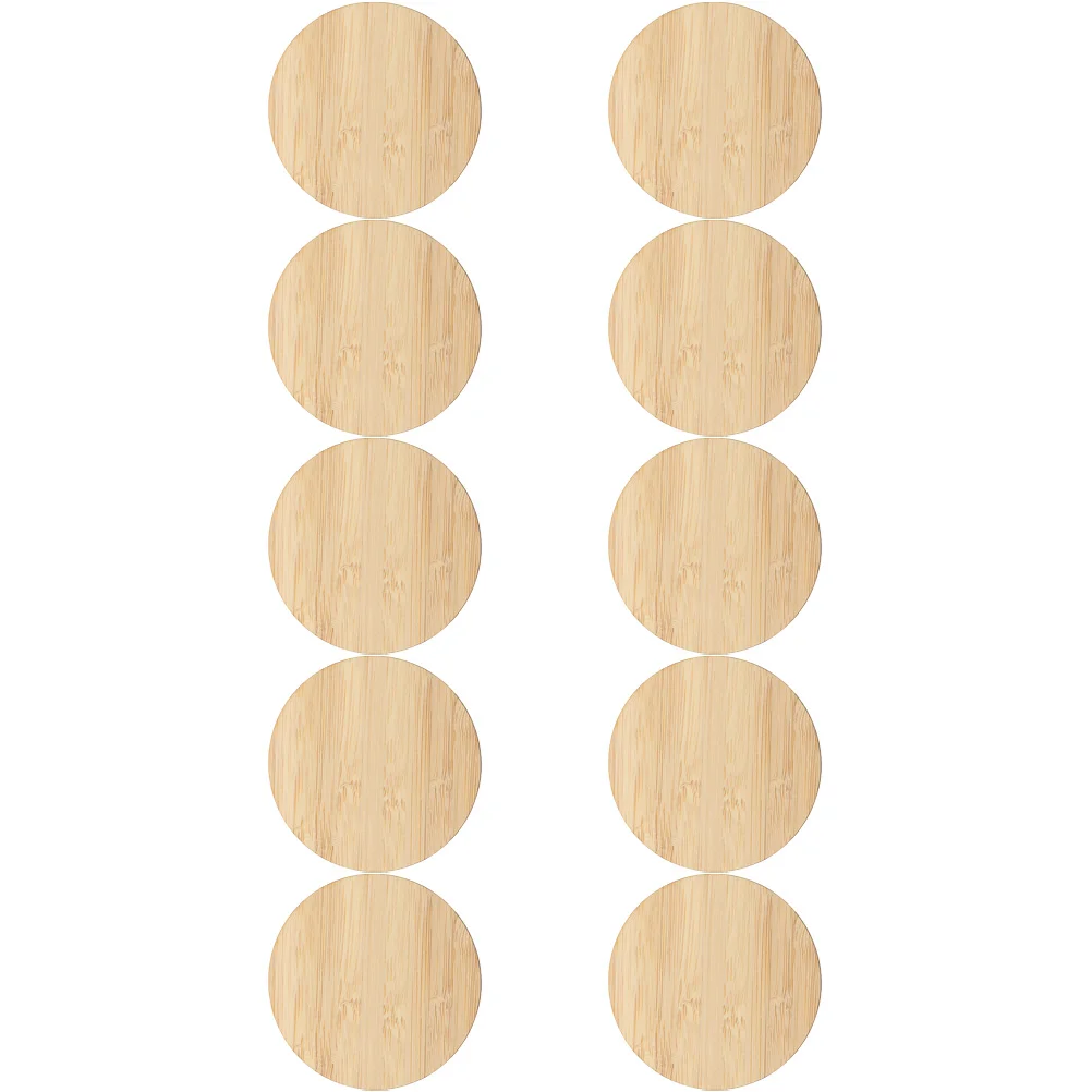 

10 Pcs Round Bamboo Slices Smooth Surface Unfinished Circle Child Painting Toy Portable Blank Cutouts DIY Decor 6cm