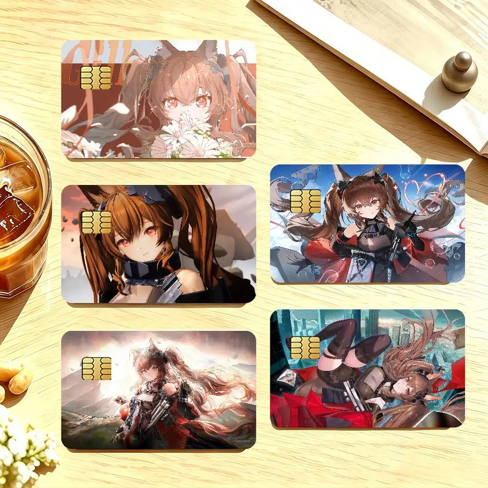 Game Arknights Endfield Gilberta Credit Card Skin Stickers For Bank Card Bus Metro Cards Waterproof Anti-Scratch Gift 4PCS