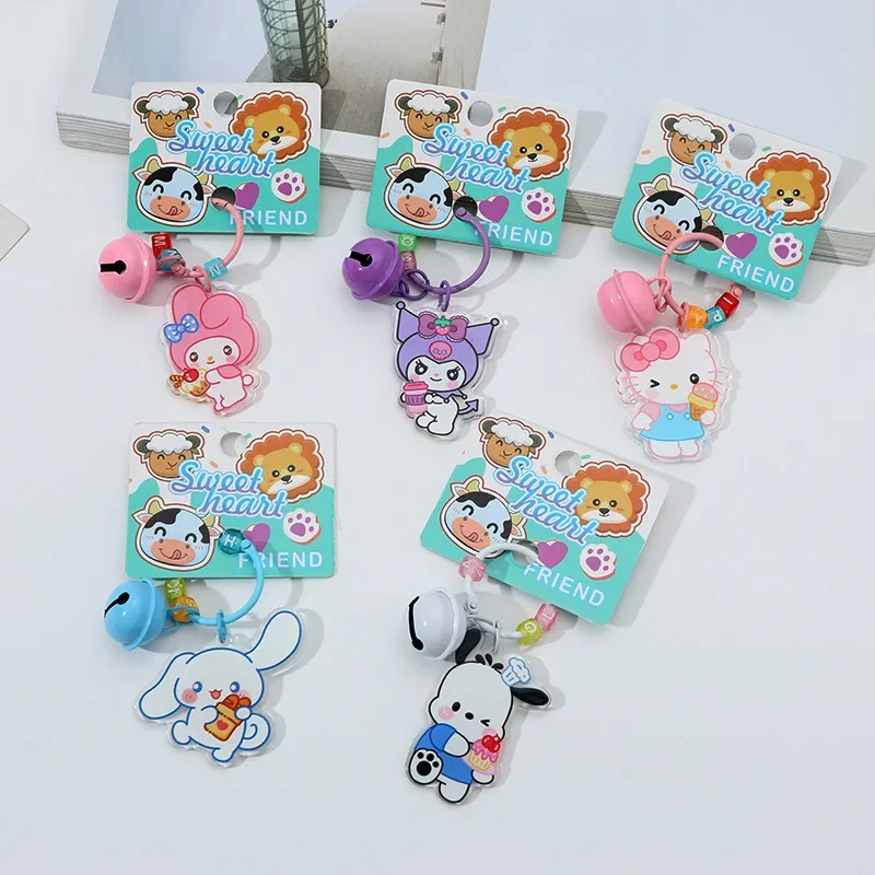 

Hello Kitty Anime Kawaii Sanrio Acrylic Keychain Pendant Cute Cartoon My Melody Cinnamoroll Bag Decoration Lovely Gifts Toys