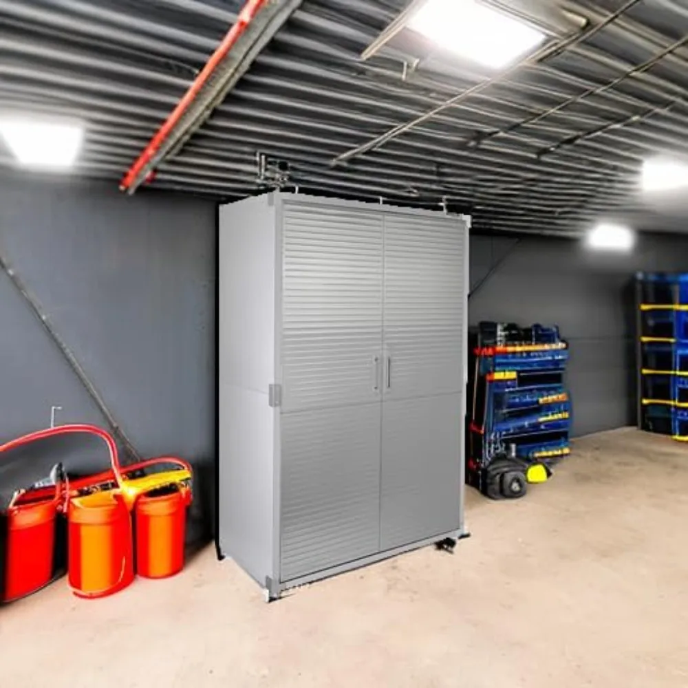 Seville Classics UltraHD Solid Steel Lockable Metal Storage Cabinet Locker Organizer, w/Adjustable Shelves for Garage, Warehouse