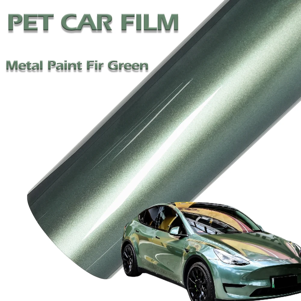 

Car PET Metal Paint Fir Green Vinyl Film Car Wrap Sticker With Air Release Motorcycle Auto Interior Exterior Decoration Decal