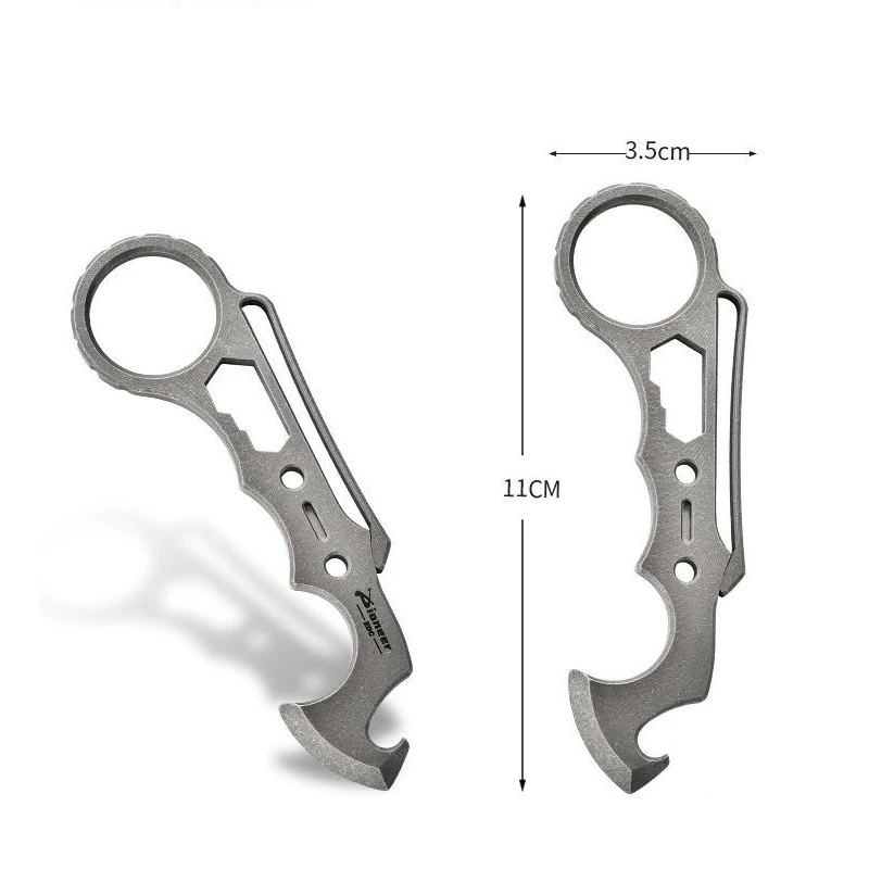 Titanium Alloy Pry Bar Outdoor Portable Survival EDC Multi-purpose Tactical Tool