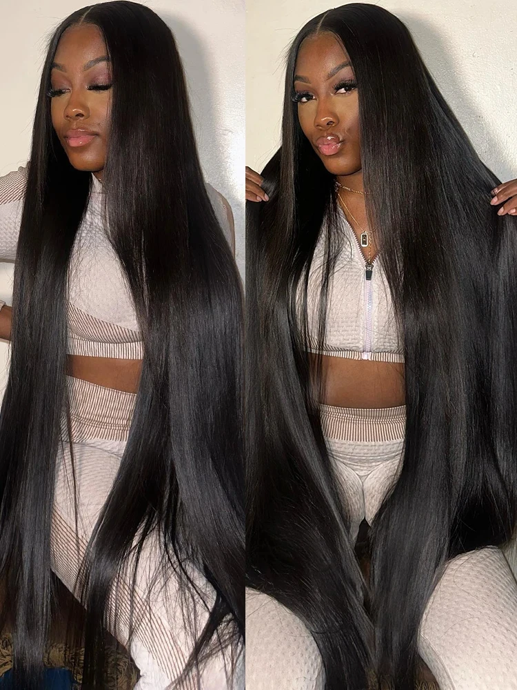 Glueless Wig Human Hair Ready To Wear Brazilian Transparent 13x4 13x6 Bone Straight Lace Frontal Wig 250 Density Wigs For Women