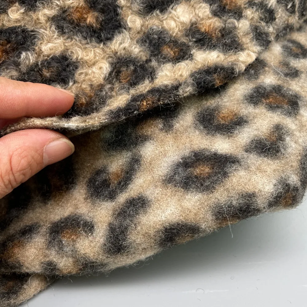 3mm Leopard Printed Plush Fabric Artificial Fur Fabric for Performance Costume Handmade Clothing Diy Cloth By The Meter Sewing - view 3