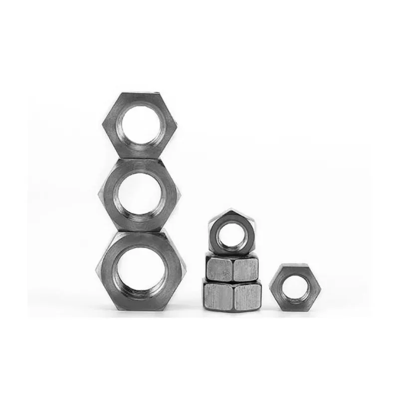 2/5/10PCS Pure Titanium TA2 Titanium Nut Hexagonal Nut Titanium Nut M3 M4 M5 M6 M8 M10 M12 M14 M16 M18 M20 M22 M24