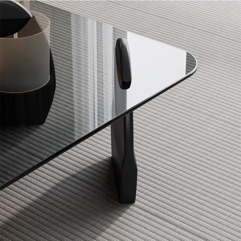 طاولة القهوة الزجاجية الحديثة الحد الأدنى الرجعية خمر التعشيش طاولة جانبية مساحة التخزين توفير أثاث غرفة المعيشة Mesas De Centro #4