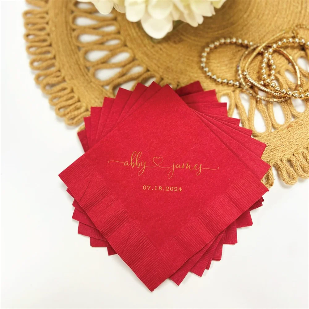 

Personalized Wedding Napkins, Rehearsal Dinner, Engagement Party, Custom Bar Napkins, Custom Wedding Napkins, Wedding Napkins