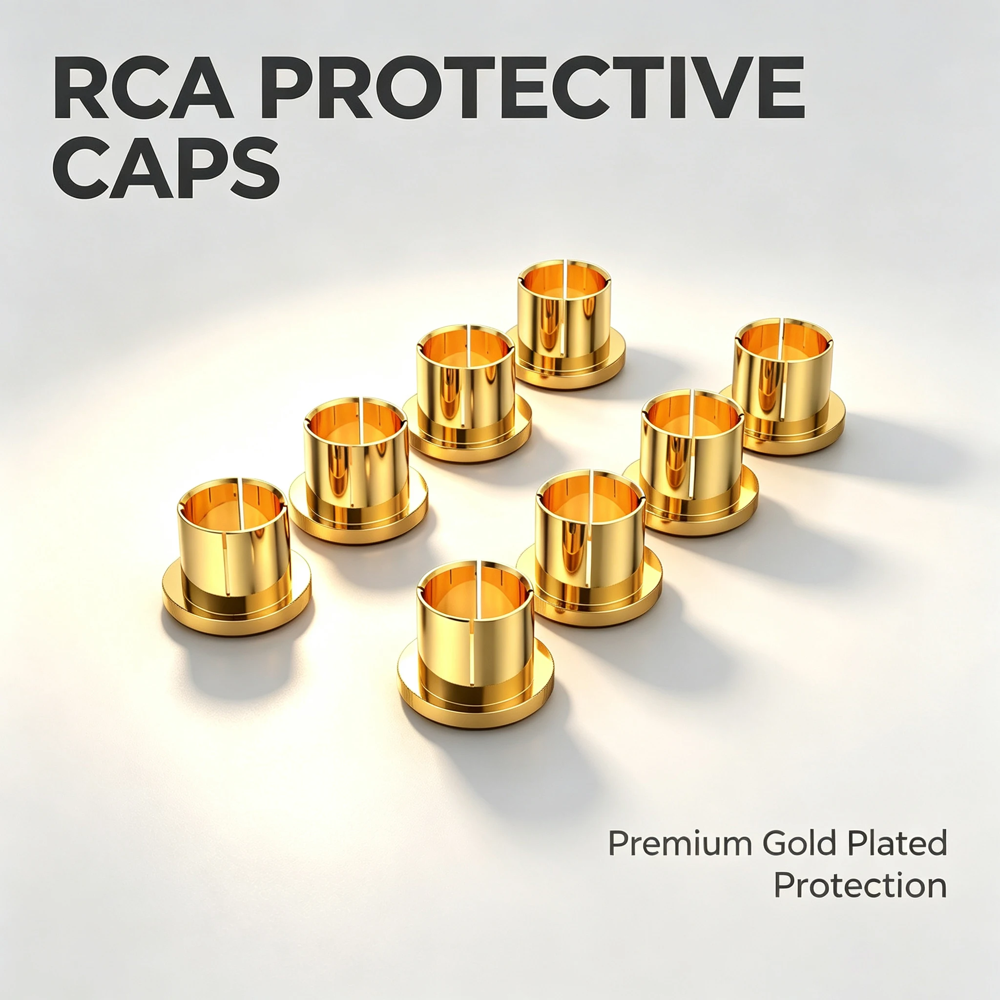 High-End Audiophile Gold Plated RCA Plug Cap RCA Socket Protective Plug Dust Cover Noise For DAC Preamp Amplifier