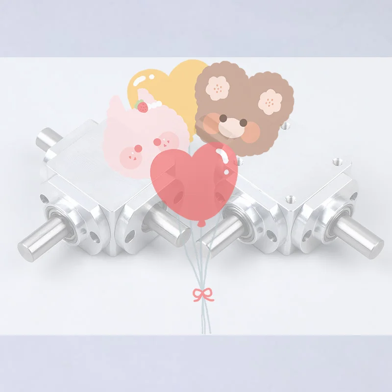 1:1 Transmission Gearbox 8MM 20T Commutator Right Angle Spiral Bevel Gear Reduction Gearbox