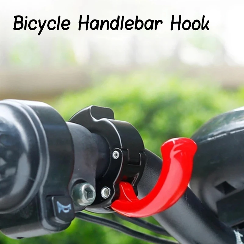 Gancio Universale per Manubrio Bicicletta Senza Foratura, Supporto Multifunzionale per Casco e Borsa, Accessorio per Ciclismo Adatto a MTB e Bici da Strada